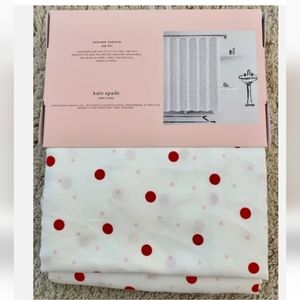 SALE--NEW KATE SPADE shower curtain ( red/pink/white)